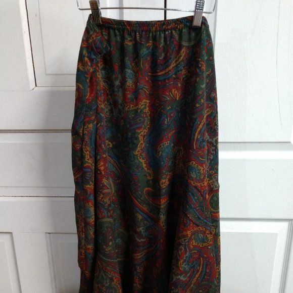 Krazy Kat Elastic Waist A-line Maxi Skirt - Size M - Picture 3 of 7
